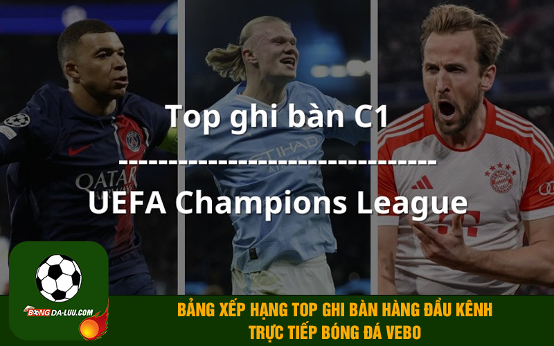Bảng xếp hạng Top ghi bàn hàng đầu kênh trực tiếp bóng đá Vebo